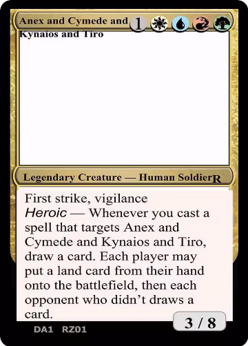 Anax and Cymede & Kynaios and Tiro, Un-Known Event Playtest Cards — Magic card price