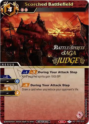 Scorched Battlefield (Judge Pack Vol. 1) (ST01-012), Battle Spirits Saga Promo Cards — Battle Spirits card price