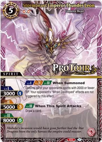 Stormbeast Emperor Thunder Leon (X Rare Special Pack Vol. 1) (BSS01-013), Battle Spirits Saga Promo Cards — Battle Spirits card price