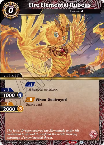 Fire Elemental Rubeus (EX01-001) — card price