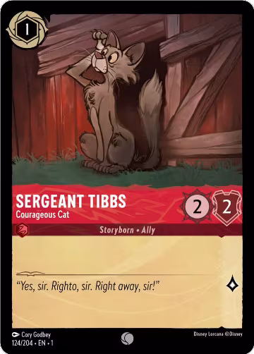 Sergeant Tibbs - Courageous Cat (124/204), The First Chapter — Lorcana card price