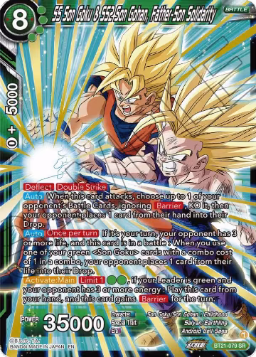 SS Son Goku & SS2 Son Gohan, Father-Son Solidarity (BT21-079), Wild Resurgence — DB Super card price