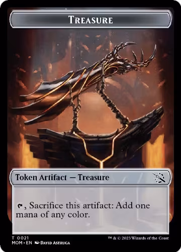 Treasure (0021) // Zombie Double-Sided Token (21 // 5), March of the Machine — Magic card price