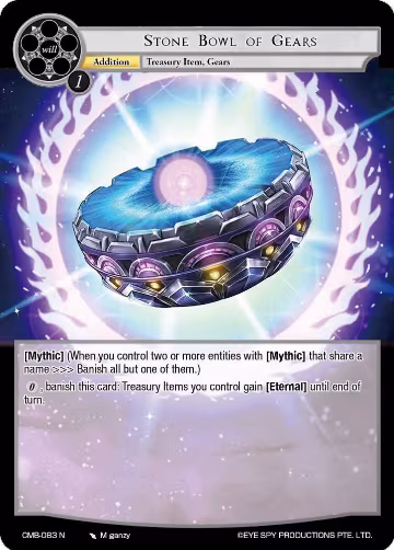 Stone Bowl of Gears (CMB-083 N), Crimson Moon's Battleground — Force of Will card price