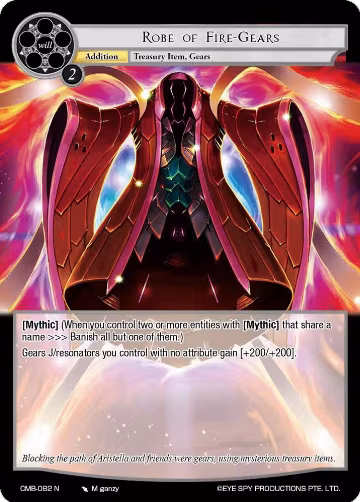 Robe of Fire-Gears (CMB-082 N), Crimson Moon's Battleground — Force of Will card price