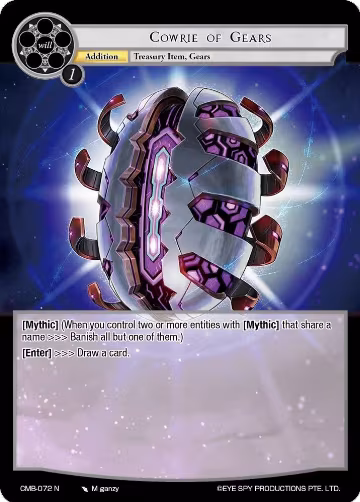 Cowrie of Gears (CMB-072 N), Crimson Moon's Battleground — Force of Will card price