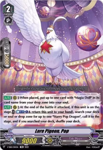 Lore Pigeon, Pop (Foil) (V-SS10/014EN), V-SS10 Premium Battle Deckset 2023 — Vanguard card price