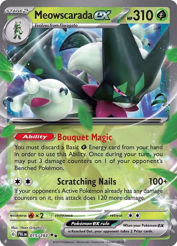 Meowscarada ex - 015/193 (015/193), Paldea Evolved — Pokémon card price