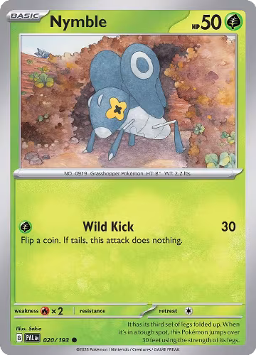 Nymble - 020/193 (020/193), Paldea Evolved — Pokémon card price