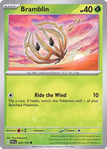 Bramblin - 022/193 (022/193), Paldea Evolved — Pokémon card price