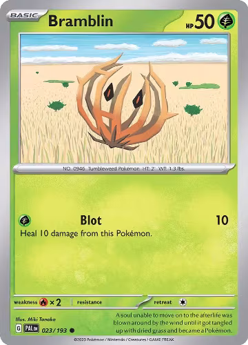 Bramblin - 023/193 (023/193), Paldea Evolved — Pokémon card price