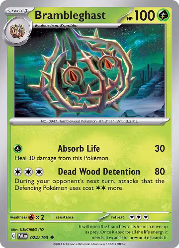 Brambleghast (024/193), Paldea Evolved — Pokémon card price