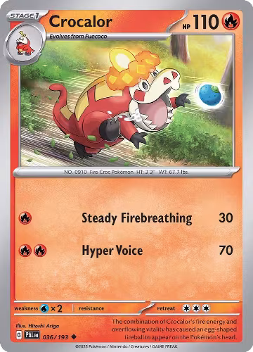 Crocalor - 036/193 (036/193), Paldea Evolved — Pokémon card price