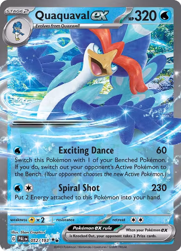 Quaquaval ex - 052/193 (052/193), Paldea Evolved — Pokémon card price