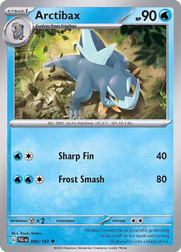 Arctibax - 059/193 (059/193), Paldea Evolved — Pokémon card price