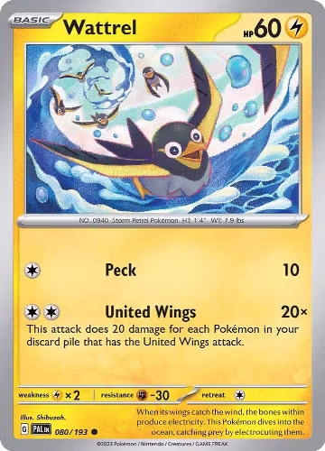 Wattrel - 080/193 (080/193), Paldea Evolved — Pokémon card price