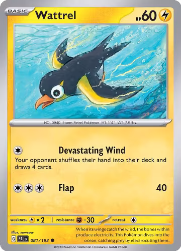 Wattrel - 081/193 (081/193), Paldea Evolved — Pokémon card price