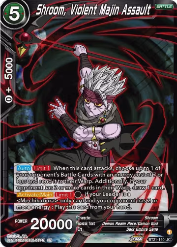 Shroom, Violent Majin Assault (BT21-140), Wild Resurgence — DB Super card price