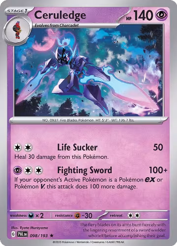 Ceruledge (098/193), Paldea Evolved — Pokémon card price