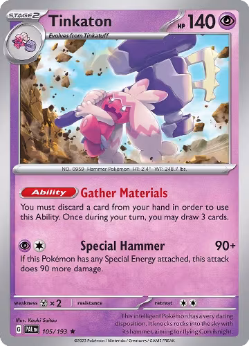 Tinkaton (105/193), Paldea Evolved — Pokémon card price