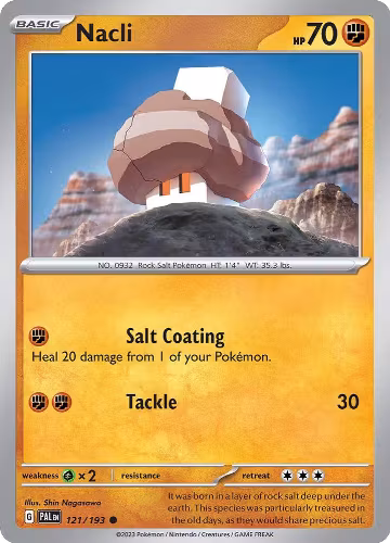 Nacli - 121/193 (121/193), Paldea Evolved — Pokémon card price