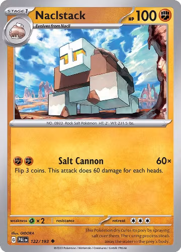Naclstack (122/193), Paldea Evolved — Pokémon card price