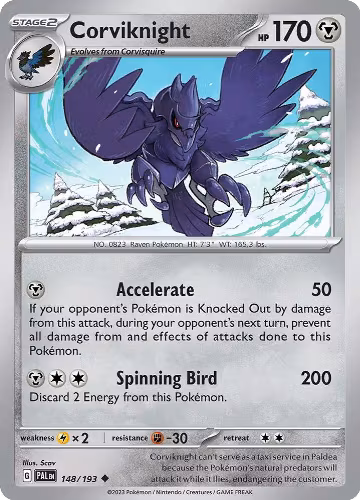 Corviknight (148/193), Paldea Evolved — Pokémon card price