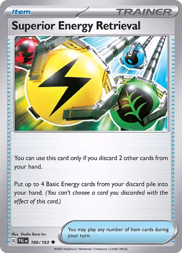 Superior Energy Retrieval - 189/193 (189/193), Paldea Evolved — Pokémon card price