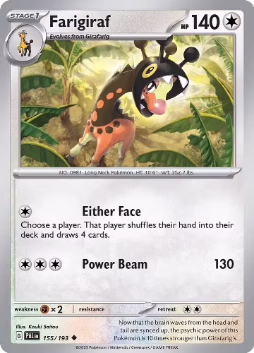 Farigiraf (155/193), Paldea Evolved — Pokémon card price