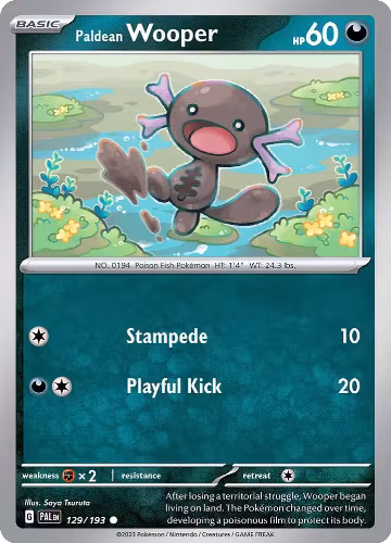Paldean Wooper - 129/193 (129/193), Paldea Evolved — Pokémon card price