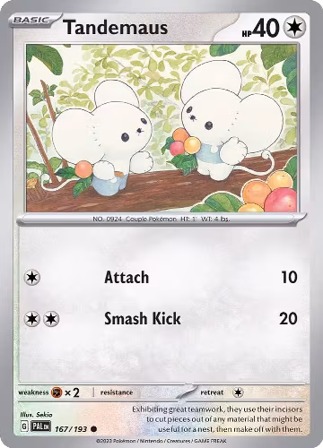 Tandemaus - 167/193 (167/193), Paldea Evolved — Pokémon card price