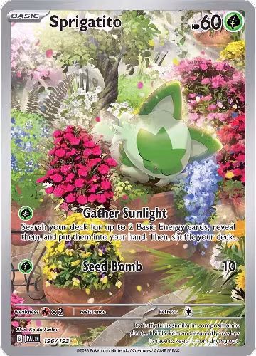 Sprigatito - 196/193 (196/193), Paldea Evolved — Pokémon card price