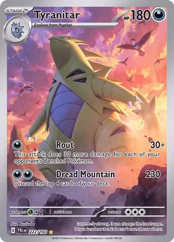 Tyranitar - 222/193 (222/193), Paldea Evolved — Pokémon card price