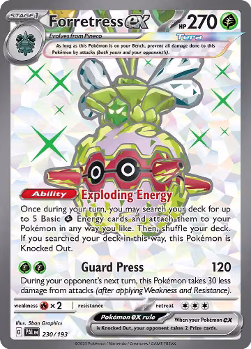 Forretress ex - 230/193 (230/193), Paldea Evolved — Pokémon card price