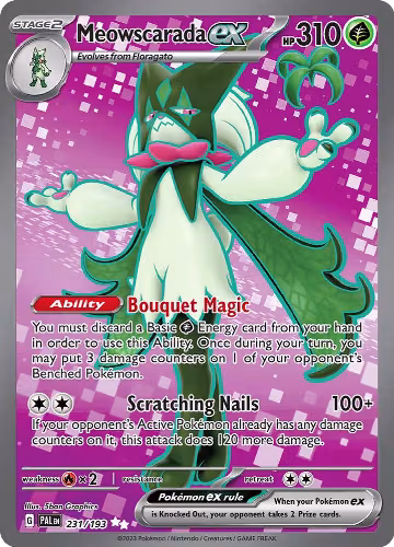 Meowscarada ex - 231/193 (231/193), Paldea Evolved — Pokémon card price