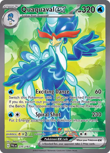 Quaquaval ex - 235/193 (235/193), Paldea Evolved — Pokémon card price