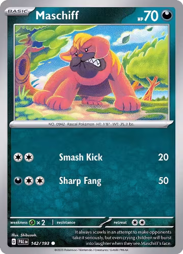 Maschiff - 142/193 (142/193), Paldea Evolved — Pokémon card price