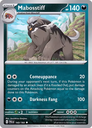 Mabosstiff (143/193), Paldea Evolved — Pokémon card price
