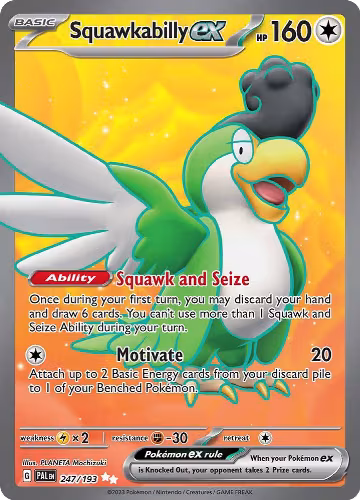 Squawkabilly ex - 247/193 (247/193), Paldea Evolved — Pokémon card price