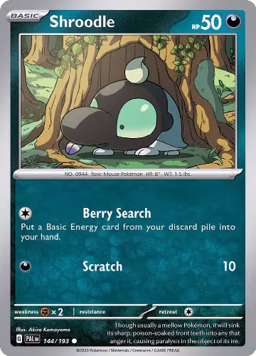 Shroodle - 144/193 (144/193), Paldea Evolved — Pokémon card price