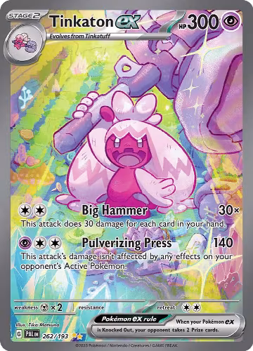 Tinkaton ex - 262/193 (262/193), Paldea Evolved — Pokémon card price