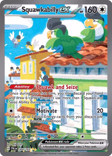 Squawkabilly ex - 264/193 (264/193), Paldea Evolved — Pokémon card price