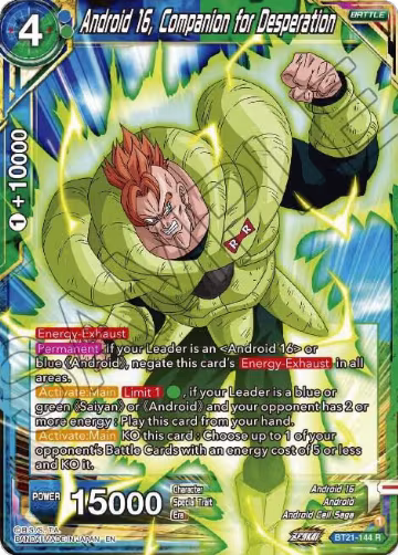 Android 16, Companion for Desperation (BT21-144), Wild Resurgence — DB Super card price