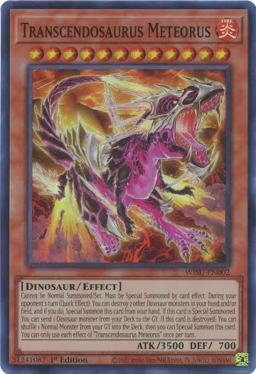Transcendosaurus Meteorus (WISU-EN002), Wild Survivors — Yu-Gi-Oh! card price