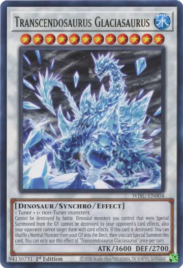 Transcendosaurus Glaciasaurus (WISU-EN004), Wild Survivors — Yu-Gi-Oh! card price