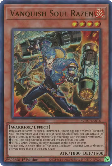 Vanquish Soul Razen (WISU-EN016), Wild Survivors — Yu-Gi-Oh! card price