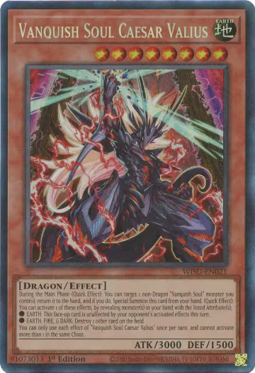 Vanquish Soul Caesar Valius (CR) (WISU-EN021), Wild Survivors — Yu-Gi-Oh! card price