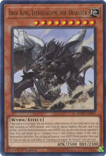 True King Lithosagym, the Disaster (WISU-EN047), Wild Survivors — Yu-Gi-Oh! card price
