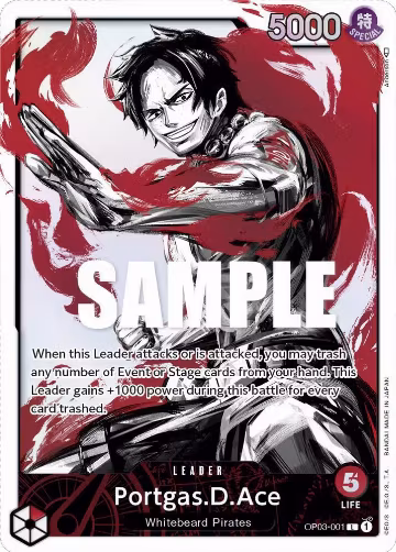 Portgas.D.Ace (Alternate Art) (OP03-001), Pillars of Strength — One Piece card price