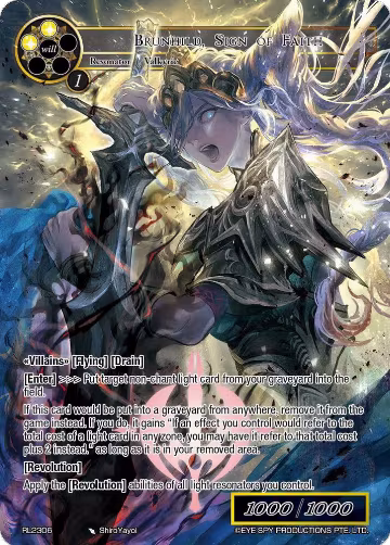 Brunhild, Sign of Faith (RL2306), Promo Cards — Force of Will card price